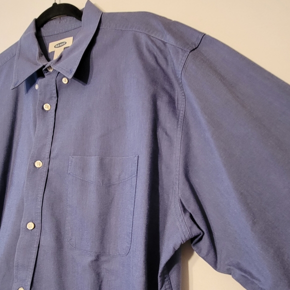 Old Navy Size Large Mens Button Up Dress Shirt Light Blue - Picture 9 of 13